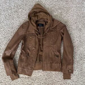 Calvin Klein Brown Jean Jacket with Belted Waist